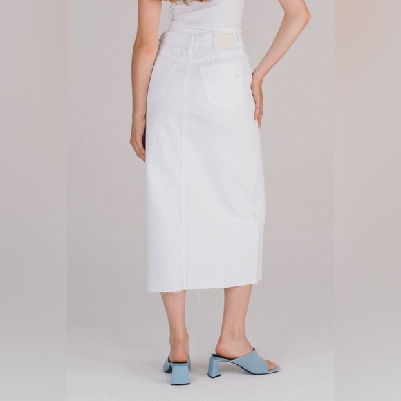 HIDDEN Peyton WHITE FRONT SLIT MIDI SKIRT - Women’s Large - Picture 3 of 14